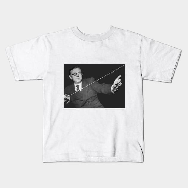 Sartre Fencing Kids T-Shirt by neememes